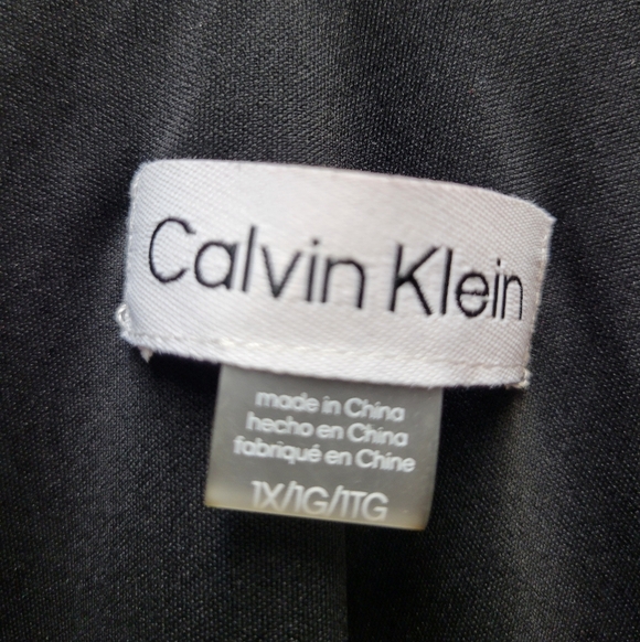 Calvin Klein Black Sequin Blouse V Neck Plus Size 1X NEW - Picture 4 of 11